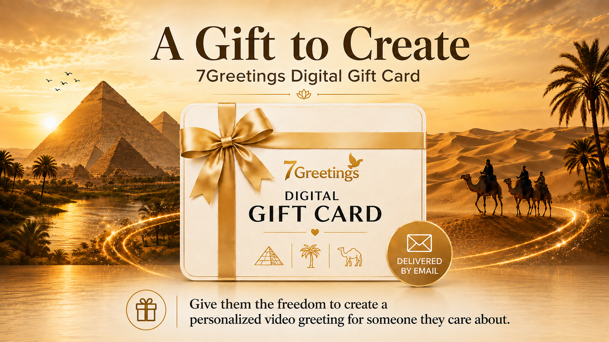 パーソナライズお祝い動画を作れる7Greetingsデジタルギフトカード