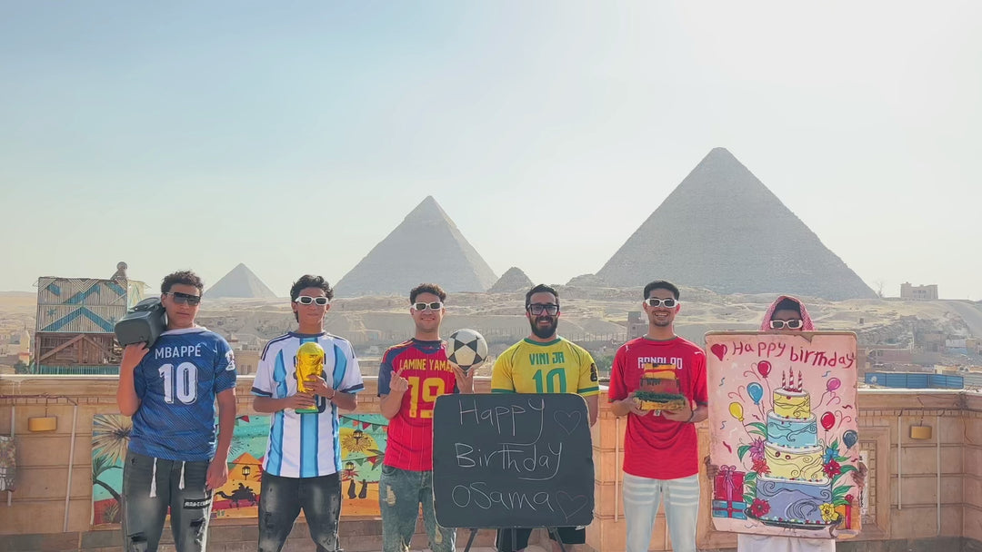 Greetings video from pyramids